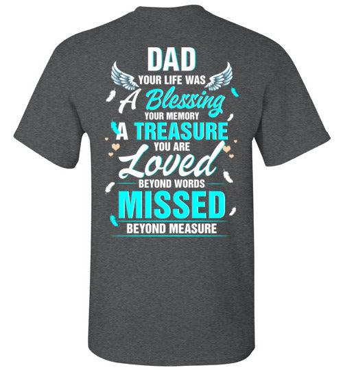 Dad - Your Life Was A Blessing T-Shirt - Guardian Angel Collection