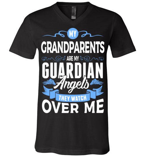 My Grandparents Watch Over Me V-Neck (Front) - Guardian Angel Collection