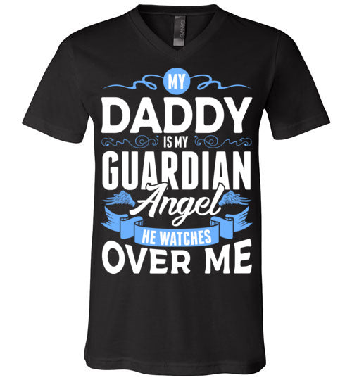 My Daddy Watches Over Me V-Neck (Front)