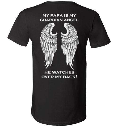 My Papa Is My Guardian Angel V-Neck
