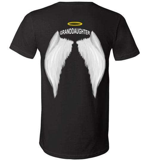 Granddaughter - Halo Wings V-Neck - Guardian Angel Collection