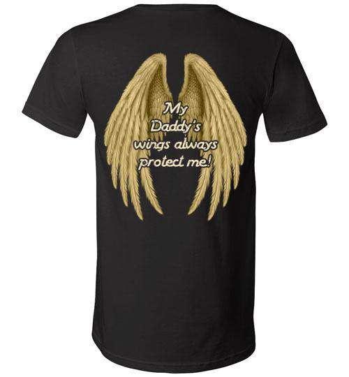 My Daddy's Wings Always Protect Me V-Neck - Guardian Angel Collection