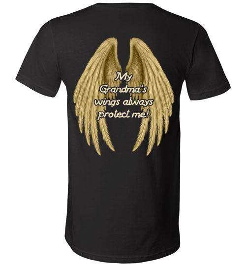 My Grandma's Wings Always Protect Me V-Neck - Guardian Angel Collection