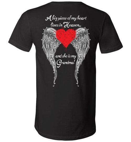 Grandma - A Big Piece of my Heart V-Neck - Guardian Angel Collection