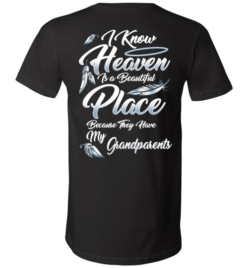 I Know Heaven is a Beautiful Place - Grandparents V-Neck