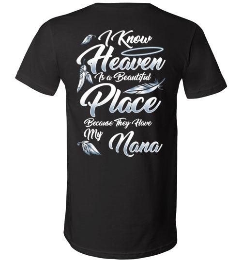 I Know Heaven is a Beautiful Place - Nana V-Neck - Guardian Angel Collection