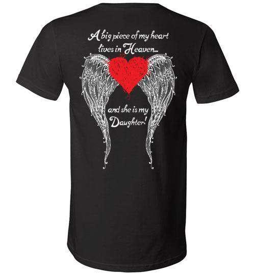 Daughter - A Big Piece of my Heart V-Neck - Guardian Angel Collection