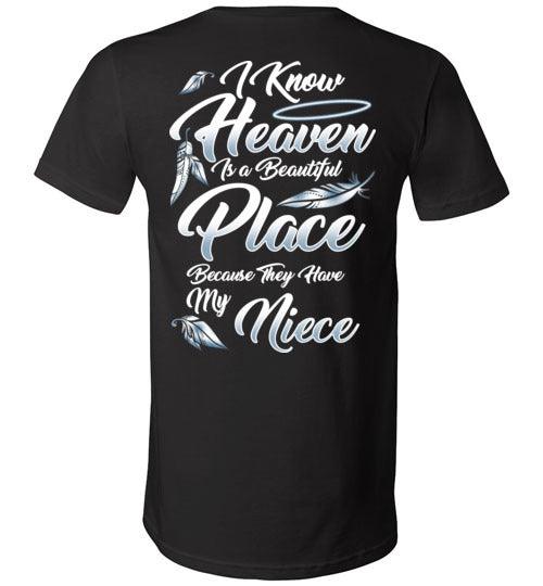 I Know Heaven is a Beautiful Place - Niece V-Neck - Guardian Angel Collection