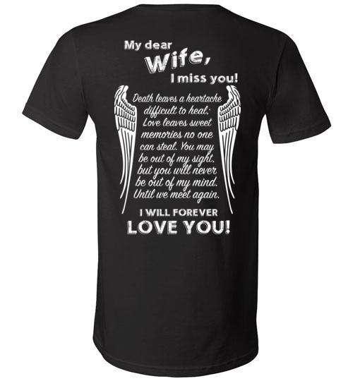 Wife - I Miss You V-Neck - Guardian Angel Collection