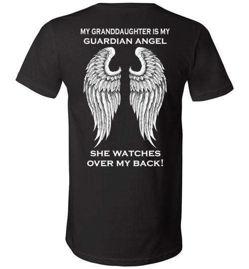My Granddaughter Is My Guardian Angel V-Neck