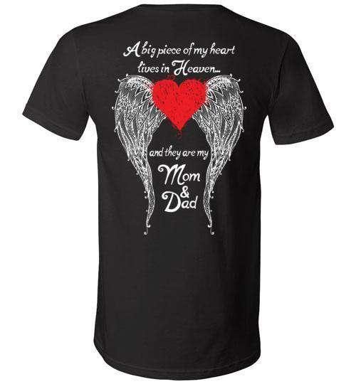 Mom & Dad - A Big Piece of my Heart V-Neck - Guardian Angel Collection