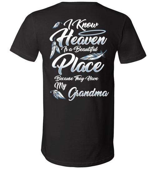 I Know Heaven is a Beautiful Place - Grandma V-Neck - Guardian Angel Collection