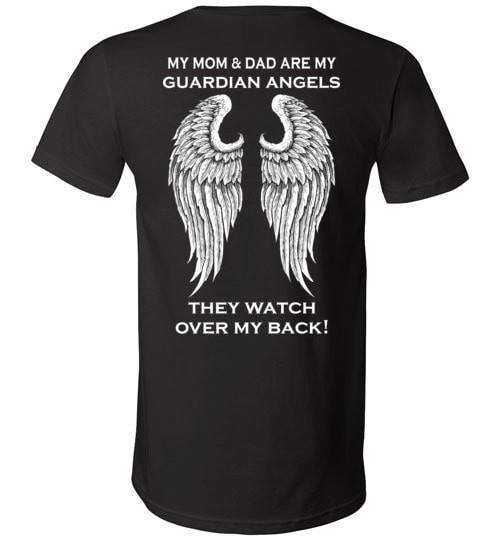 My Mom &amp; Dad Are My Guardian Angels Unisex V-Neck - Guardian Angel Collection