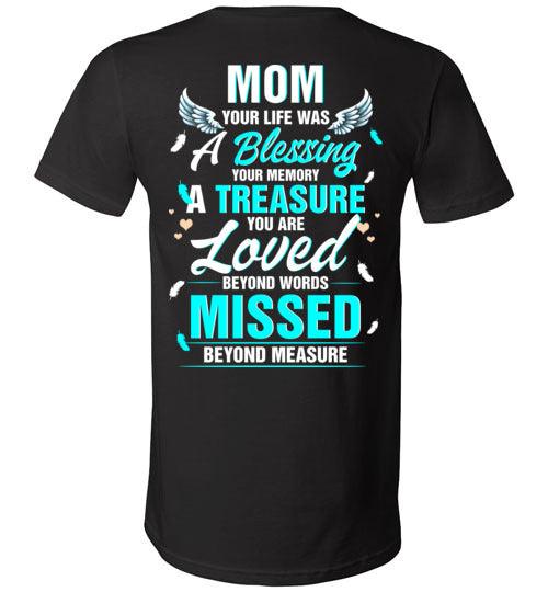 Mom - Your Life Was A Blessing V-Neck - Guardian Angel Collection