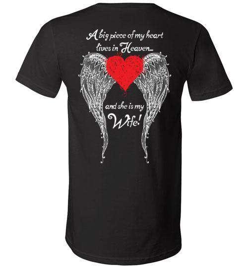 Wife - A Big Piece of my Heart V-Neck - Guardian Angel Collection