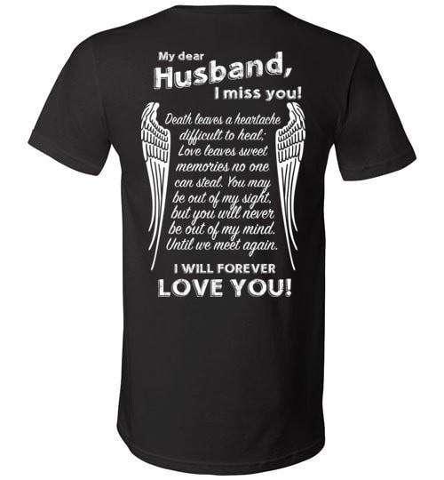 My Dear Husband I Miss You V-Neck - Guardian Angel Collection