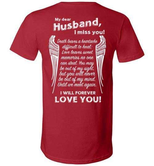 My Dear Husband I Miss You V-Neck - Guardian Angel Collection
