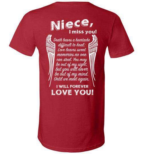 Niece - I Miss You V-Neck - Guardian Angel Collection