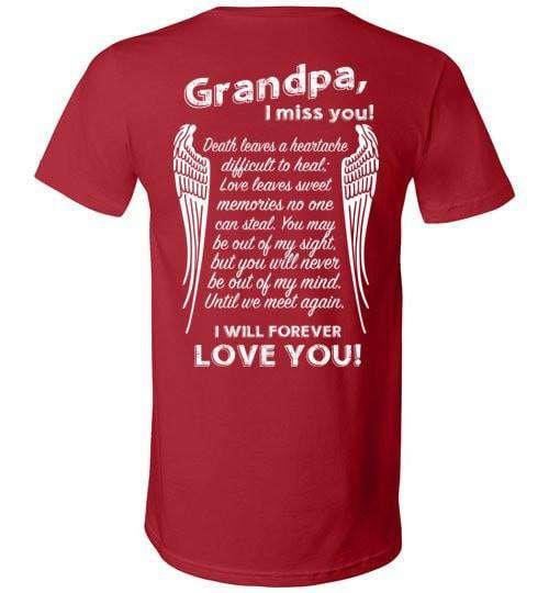 Grandpa I Miss You V-Neck - Guardian Angel Collection