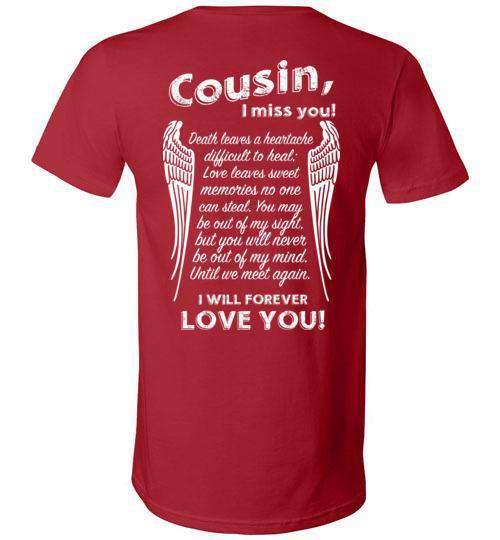 Cousin - I Miss You V-Neck - Guardian Angel Collection