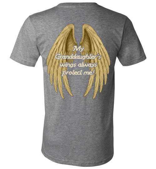 My Granddaughter's Wings Always Protect Me V-Neck - Guardian Angel Collection