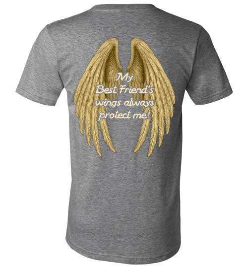 My Best Friend's Wings Always Protect Me V-Neck - Guardian Angel Collection