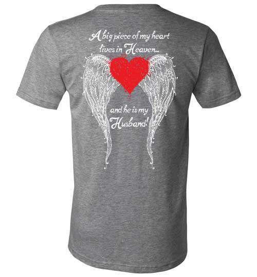 Husband - A Big Piece of my Heart V-Neck - Guardian Angel Collection