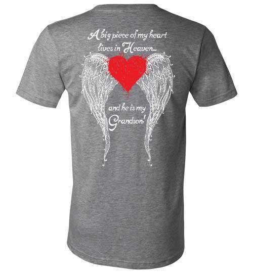 Grandson - A Big Piece of my Heart V-Neck - Guardian Angel Collection