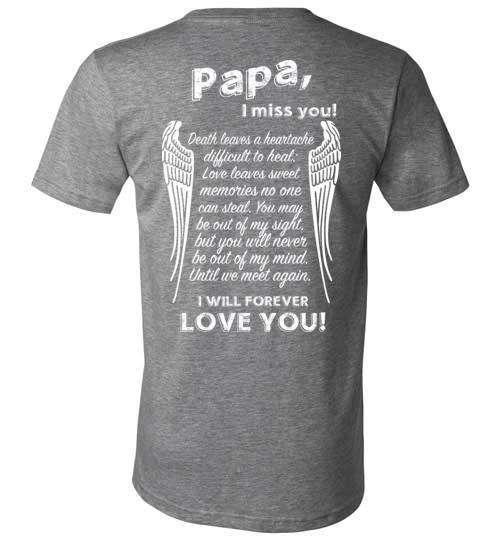 Papa - I Miss You V-Neck - Guardian Angel Collection