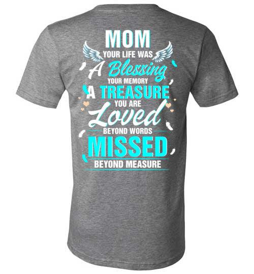 Mom - Your Life Was A Blessing V-Neck - Guardian Angel Collection