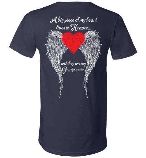 Grandparents - A Big Piece of my Heart V-Neck - Guardian Angel Collection
