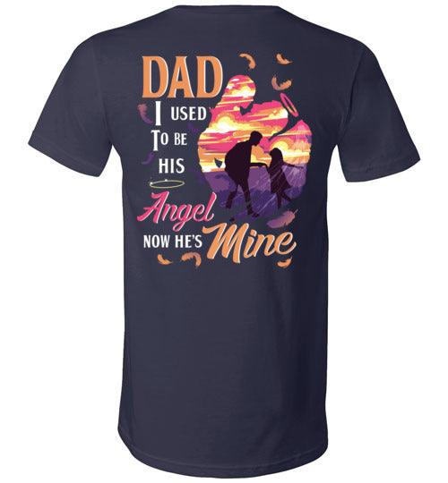 Dad - I Used To Be His Angel V-Neck - Guardian Angel Collection