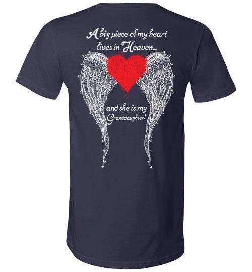 Granddaughter - A Big Piece of my Heart V-Neck - Guardian Angel Collection