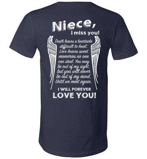 Niece - I Miss You V-Neck - Guardian Angel Collection