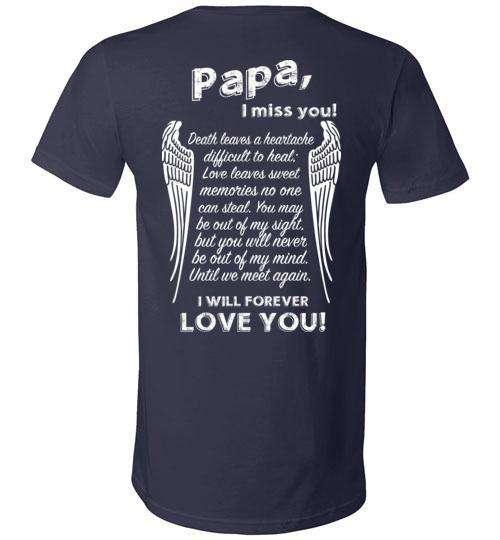 Papa - I Miss You V-Neck - Guardian Angel Collection