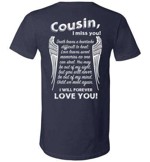 Cousin - I Miss You V-Neck - Guardian Angel Collection