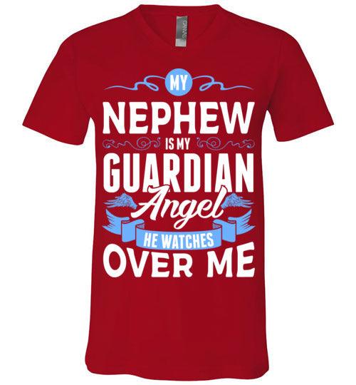 My Nephew Watches Over Me V-Neck (Front) - Guardian Angel Collection