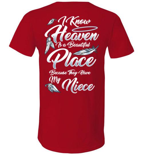 I Know Heaven is a Beautiful Place - Niece V-Neck - Guardian Angel Collection