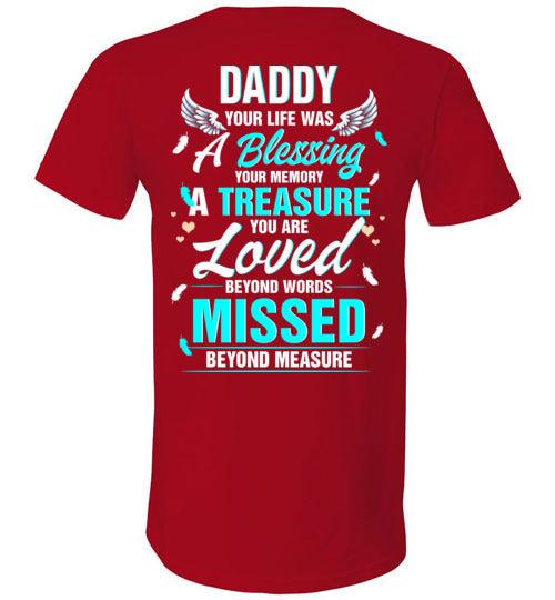 Daddy - Your Life Was A Blessing V-Neck - Guardian Angel Collection