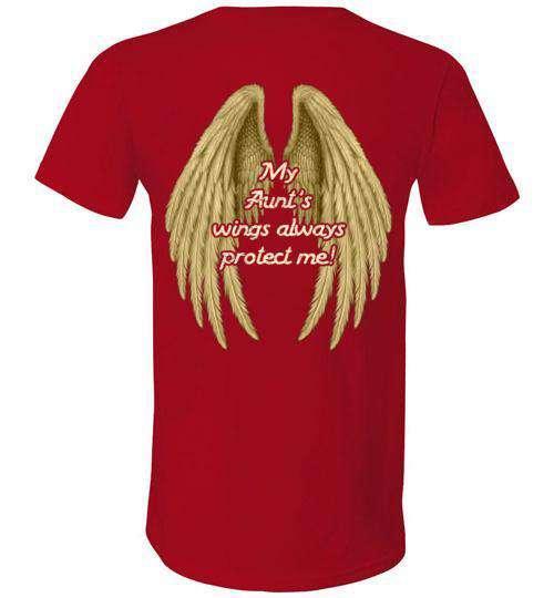 My Aunt's Wings Always Protect Me V-Neck - Guardian Angel Collection