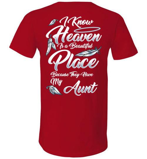 I Know Heaven is a Beautiful Place - Aunt V-Neck - Guardian Angel Collection