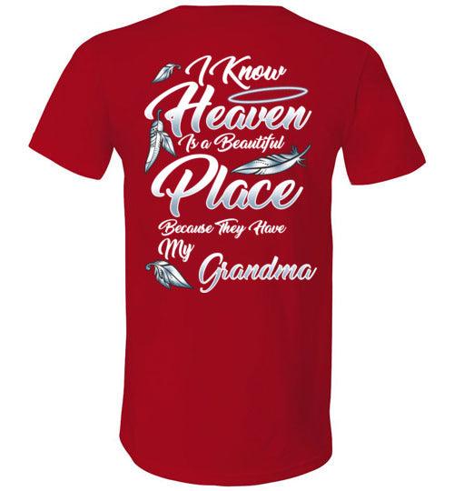 I Know Heaven is a Beautiful Place - Grandma V-Neck - Guardian Angel Collection