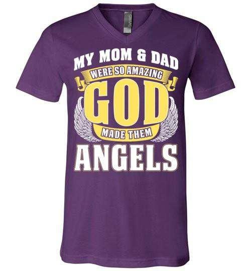 My Mom & Dad Were So Amazing V-Neck - Guardian Angel Collection