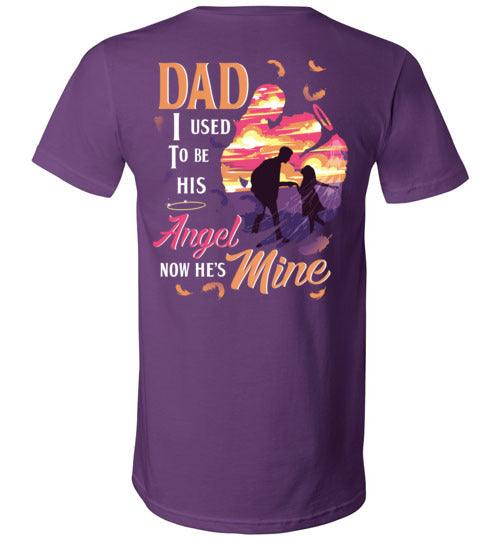 Dad - I Used To Be His Angel V-Neck - Guardian Angel Collection