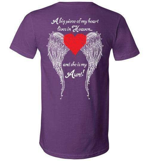 Aunt - A Big Piece of my Heart V-Neck - Guardian Angel Collection