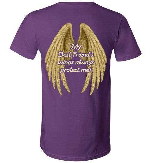 My Best Friend's Wings Always Protect Me V-Neck - Guardian Angel Collection