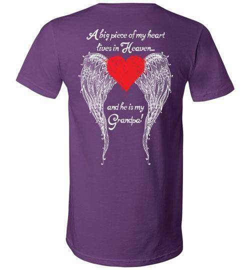 Grandpa - A Big Piece of my Heart V-Neck - Guardian Angel Collection