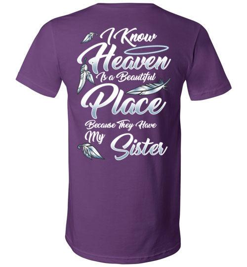 I Know Heaven is a Beautiful Place - Sister V-Neck - Guardian Angel Collection