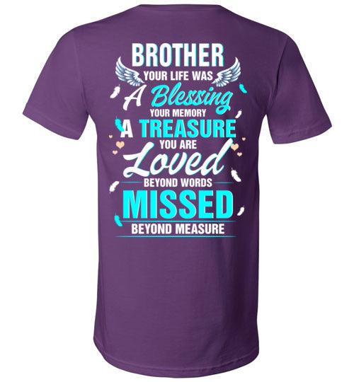 Brother - Your Life Was A Blessing V-Neck - Guardian Angel Collection