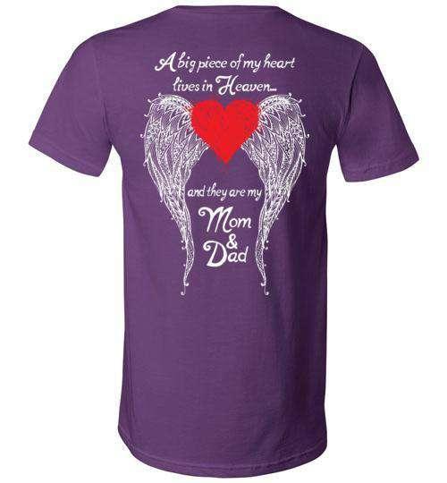 Mom & Dad - A Big Piece of my Heart V-Neck - Guardian Angel Collection
